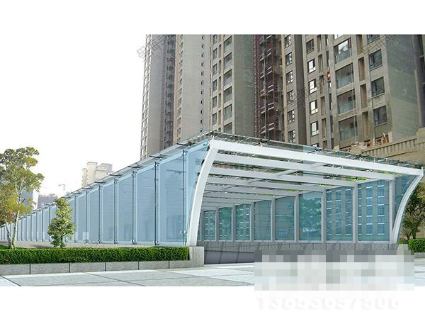 车库入口玻璃雨棚
